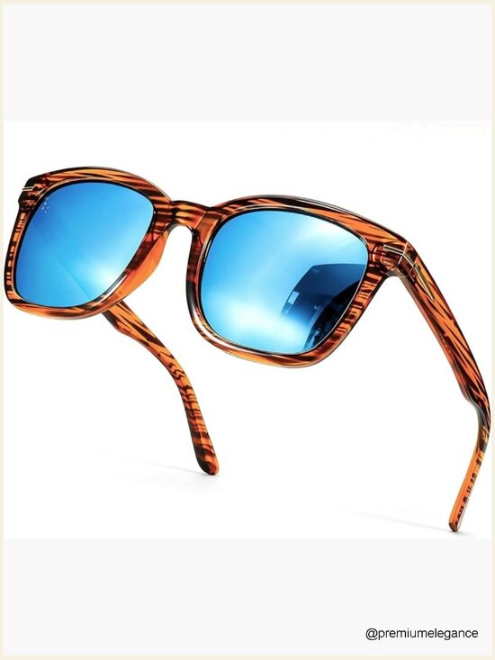 Polarized Square Sunglasses Oversized UV400 Protection Large Frame main image 5
